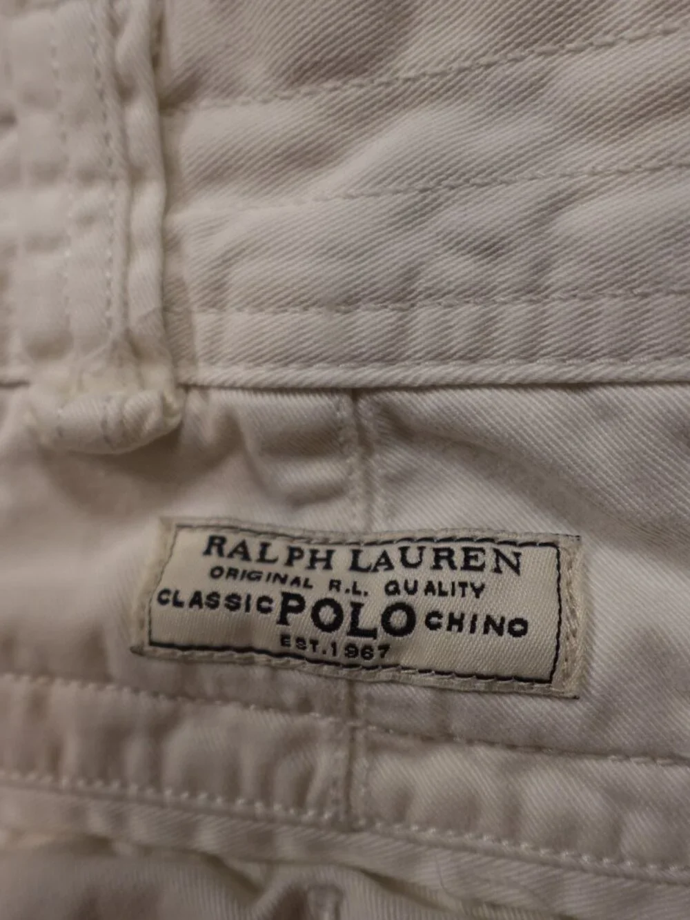 Polo Ralph Lauren Cargo Shorts Men's 48B White Classic Chino 9.5 Inch